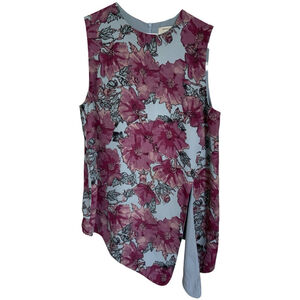 Aritzia Babaton Floral Sleeveless Blouse Small